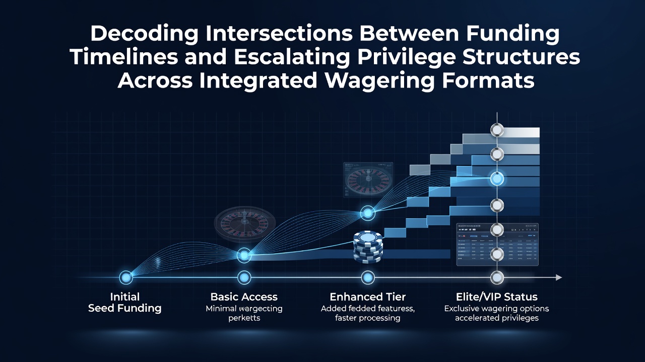 Visual representation of funding timelines intersecting with privilege structures in mobile wagering platforms