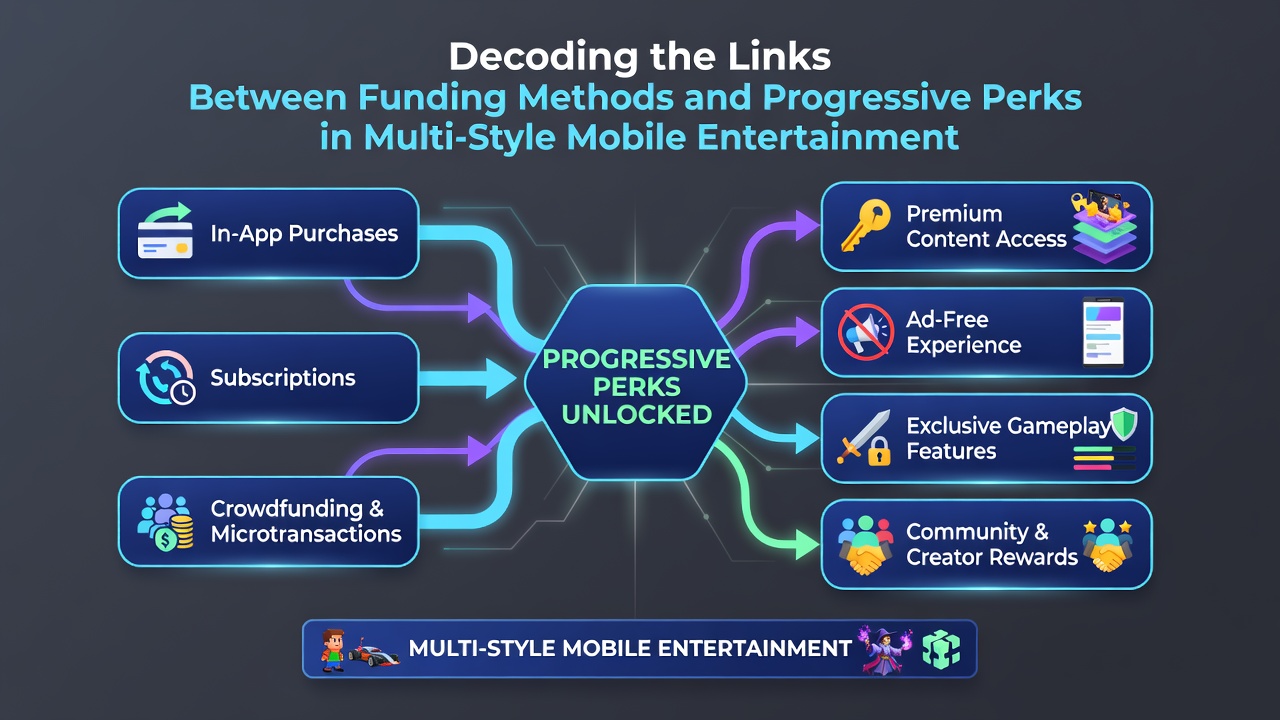 Infographic showing connections between deposit methods, transaction speed, and progressive loyalty rewards in mobile gaming