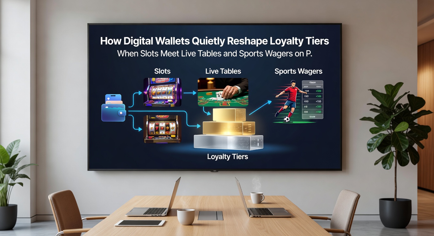 Infographic illustrating loyalty tier progression through combined mobile gaming activity funded by digital wallets