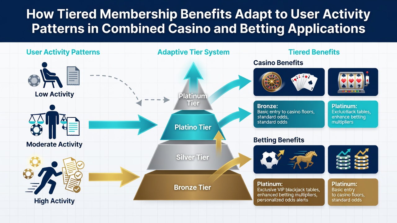 Mobile screen showing updated loyalty tier benefits after a shift in user activity across slots and sports betting